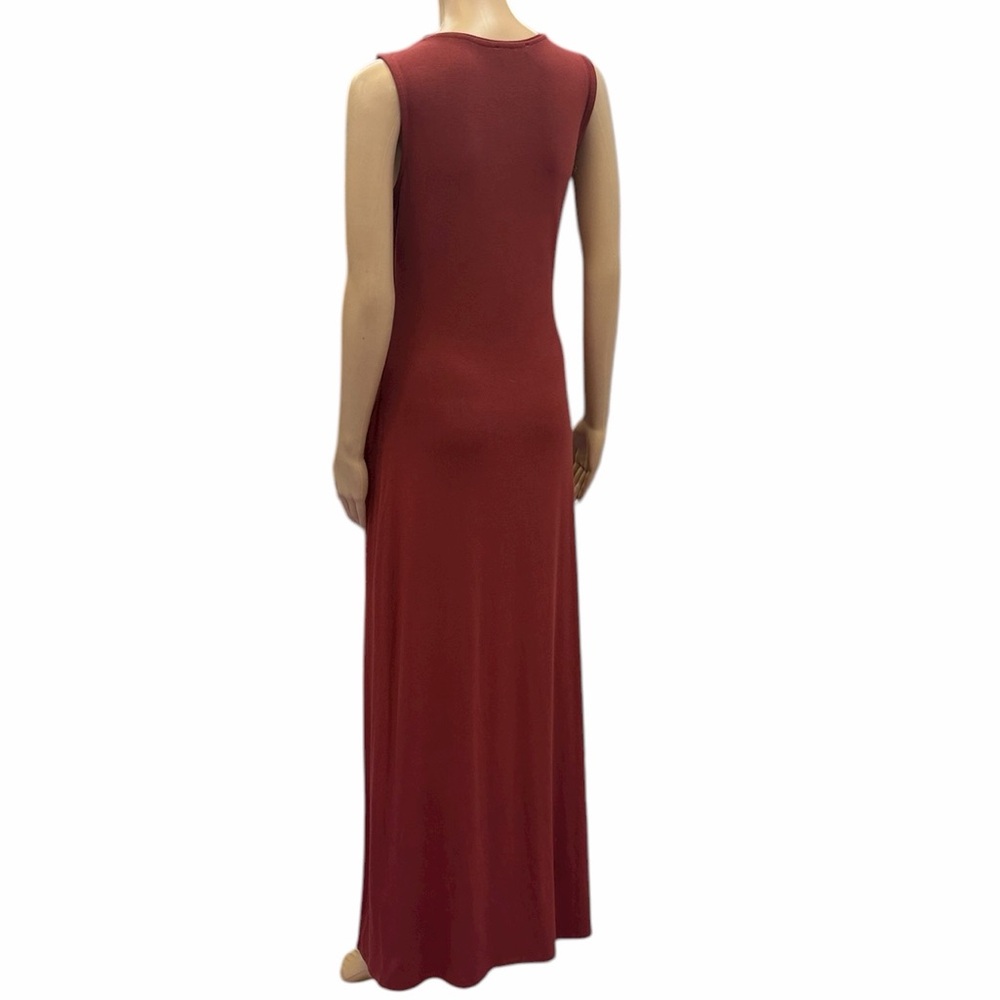 Premise Rust Sleeveless Maxi Dress with Button Slit Front Womens Small - Picture 2 of 13